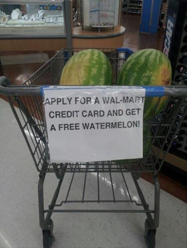 funny wal mart credit card