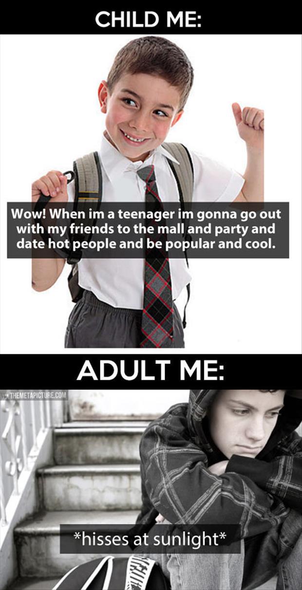 kid me vs adult me
