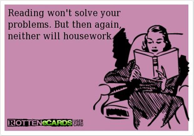 reading vs house work