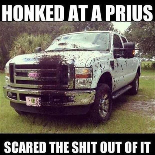 honked at a prius