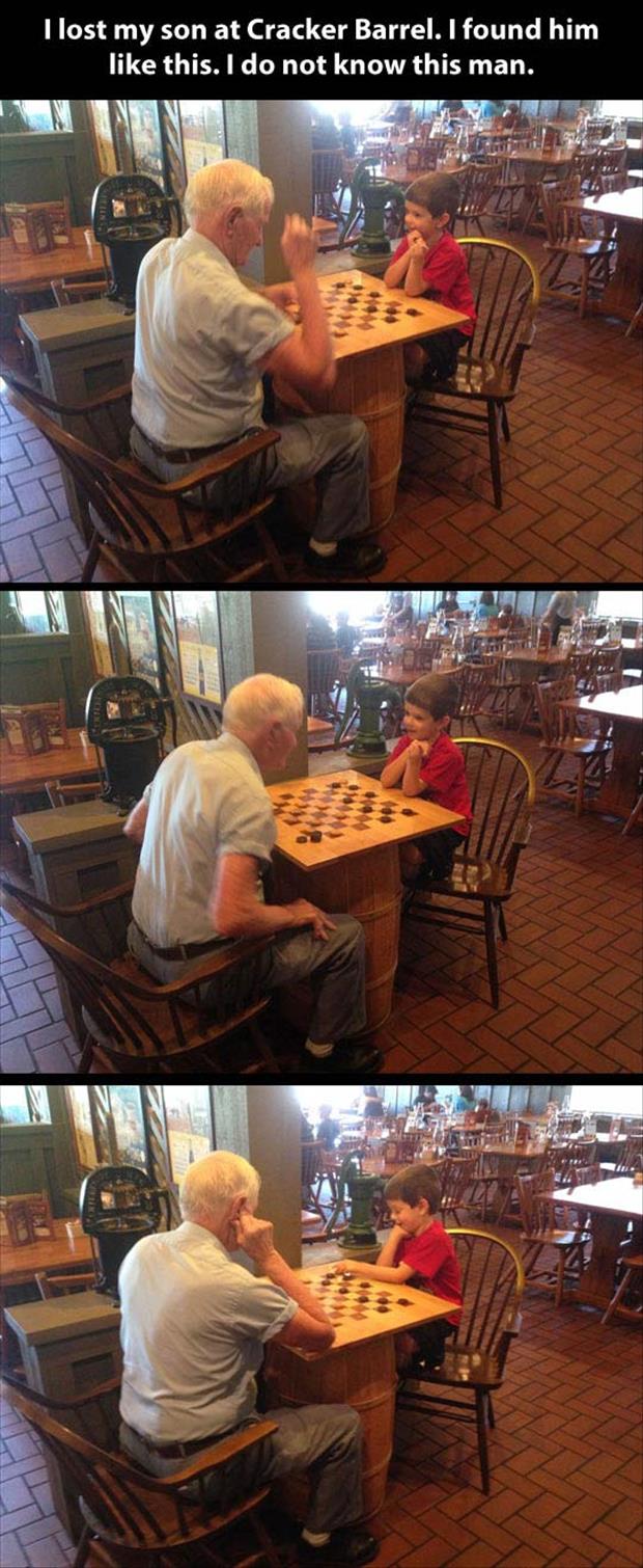 playing checkers
