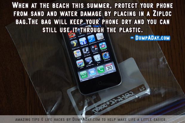 DumpADay Life Hacks- Beach Phone