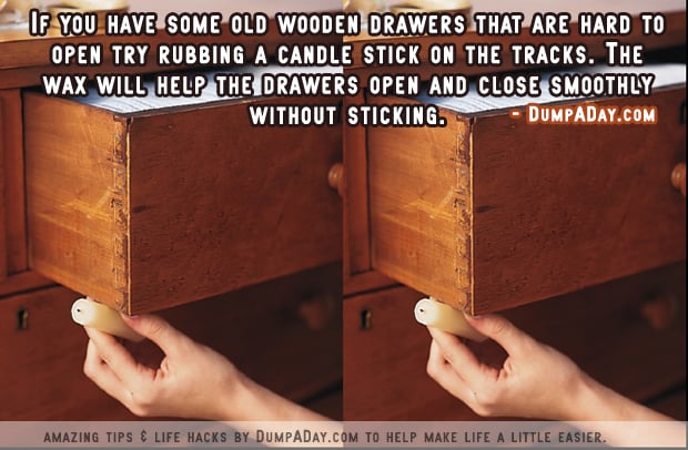 DumpADay Life Hacks- Old wooden drawers