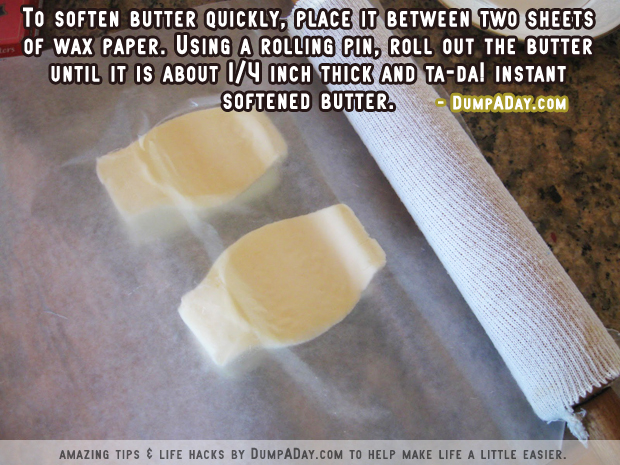 DumpADay Life Hacks- To Soften Butter