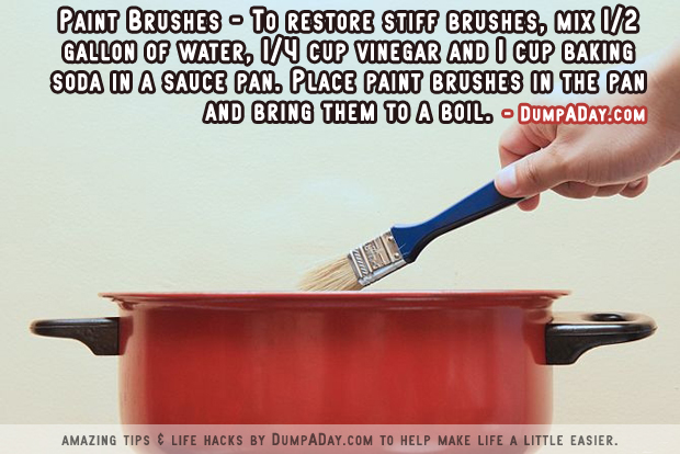 Amazing uses for Baking Soda- Stiff Paint brushes