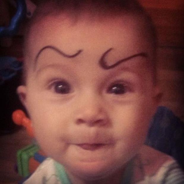 babies with eyebrows funny dumpaday (10)