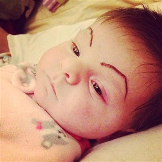 babies with eyebrows funny dumpaday (16)