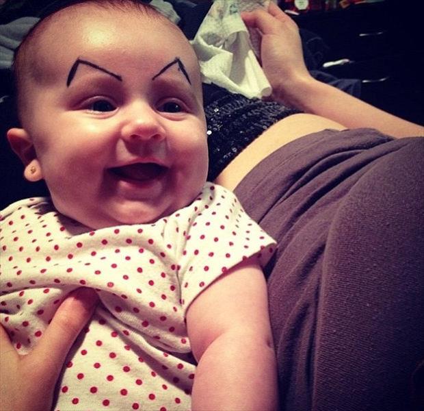 babies with eyebrows funny dumpaday (7)