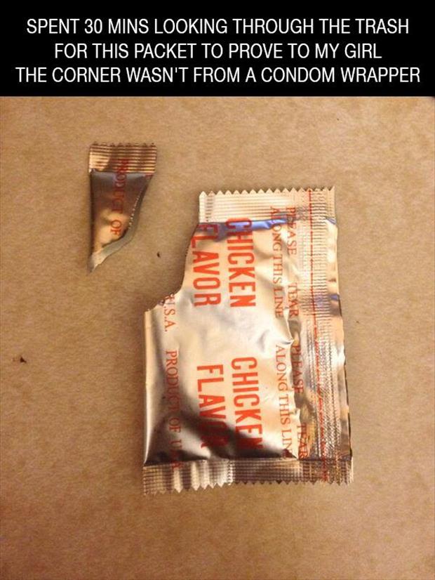 condom wrappers