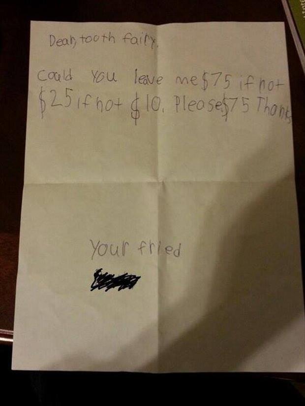 dear tooth fairy