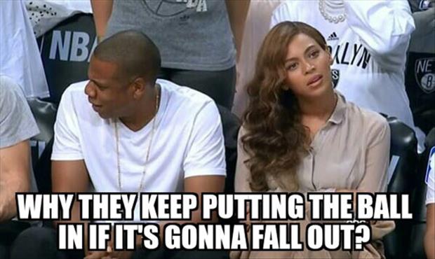 funny beyonce at an nba game