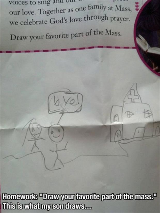 funny kid drawings