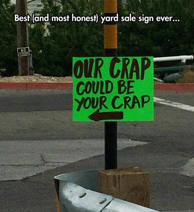 garage sale sign