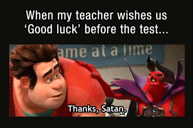 good luck on the test