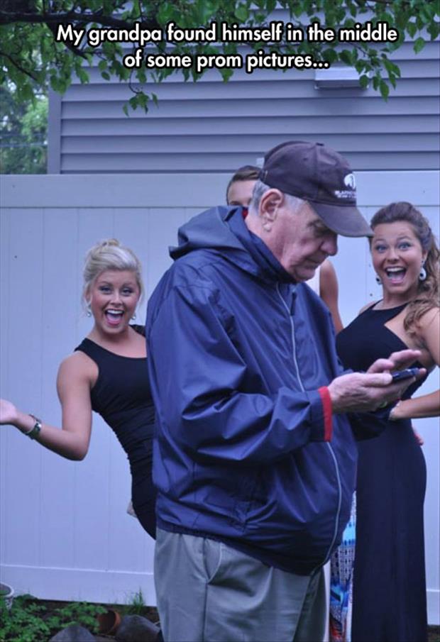 photobomb grandpa