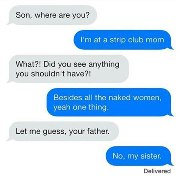 sister at a strip club