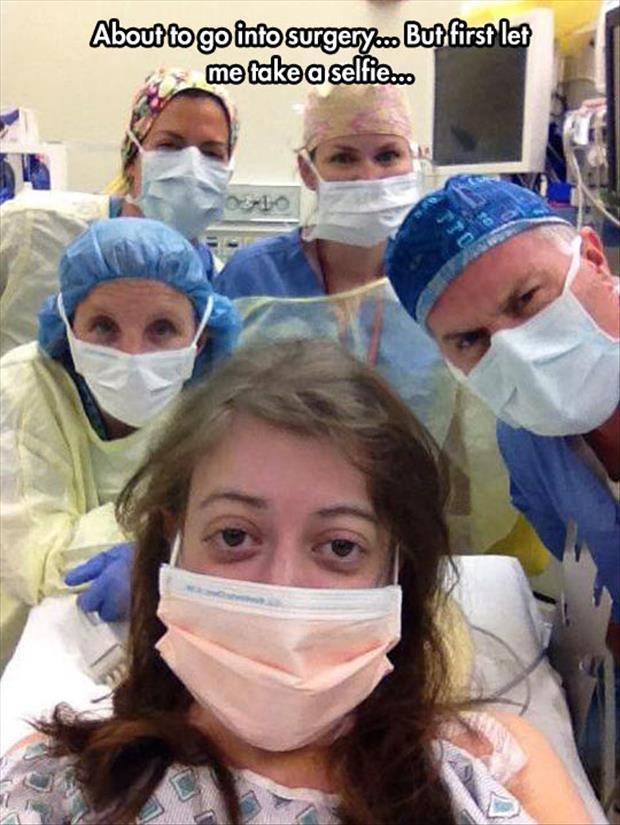 surgery selfie