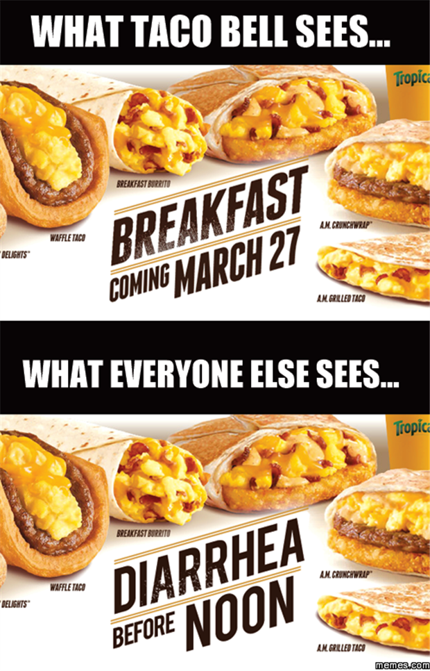 tacobell breakfast funny