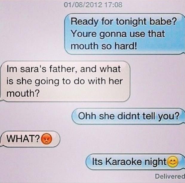 texting your dad