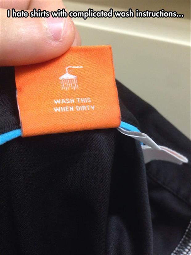 washing instructions