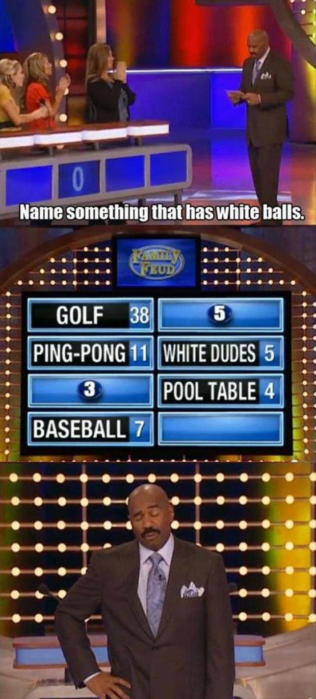 what has white balls