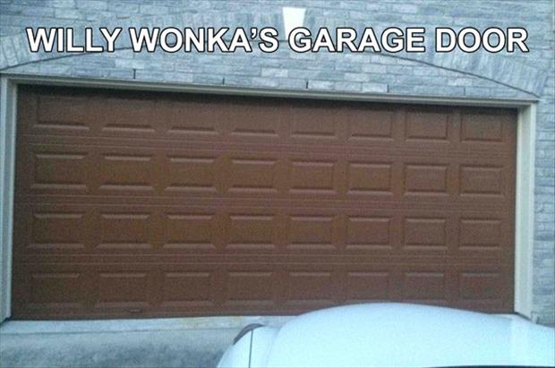 willy wonka's garage door