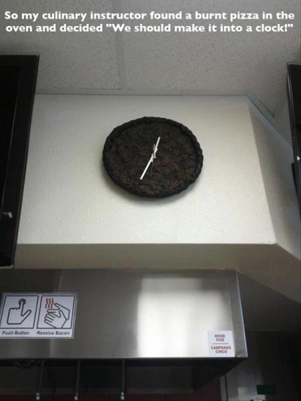 burnt clock