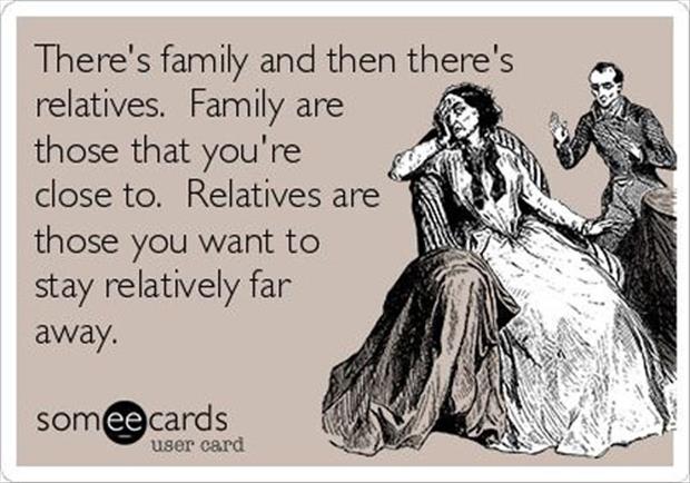 family vs relatives