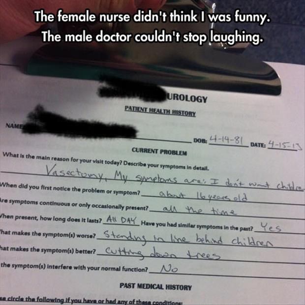 funny doctor notes