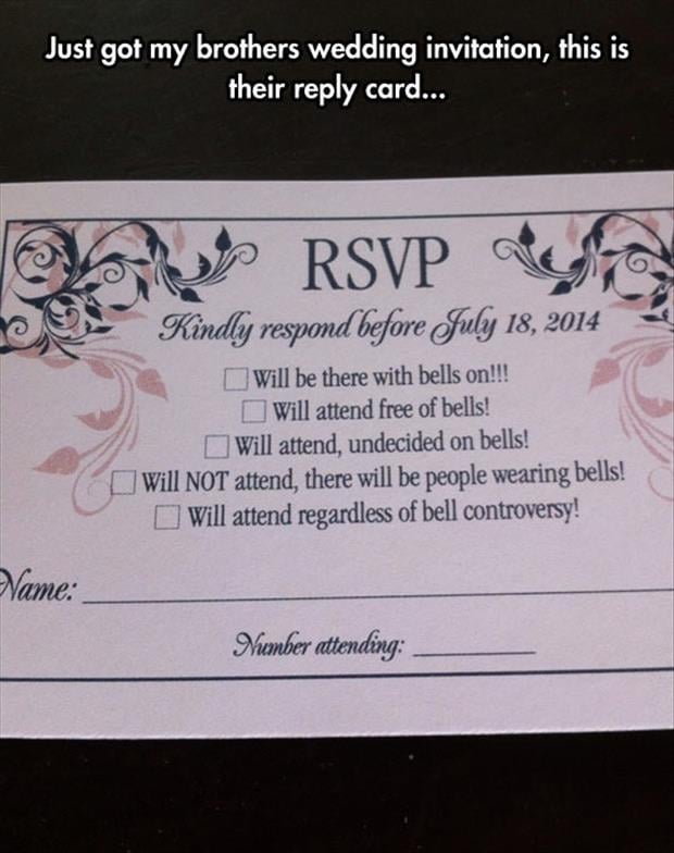 funny wedding invites