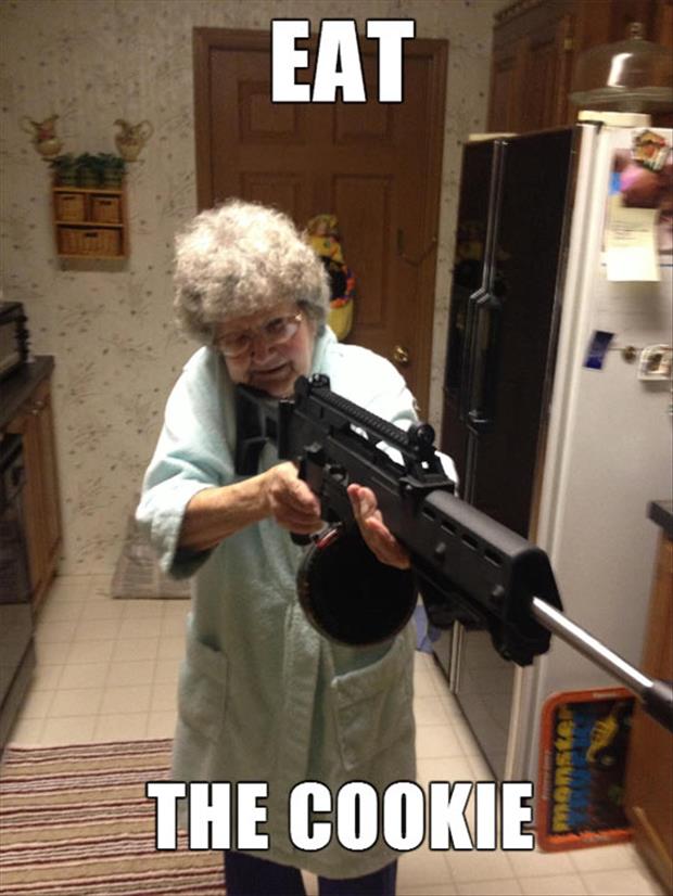 granny with a gun