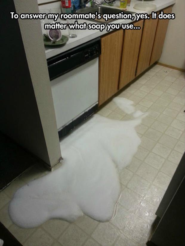it does matter what soap you put in the dishwasher