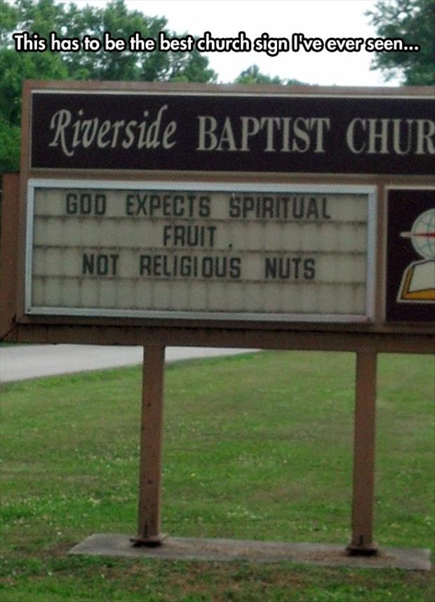 the funny church sign