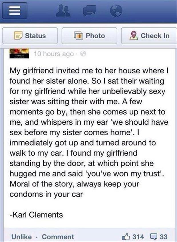 always keep your condoms in your car