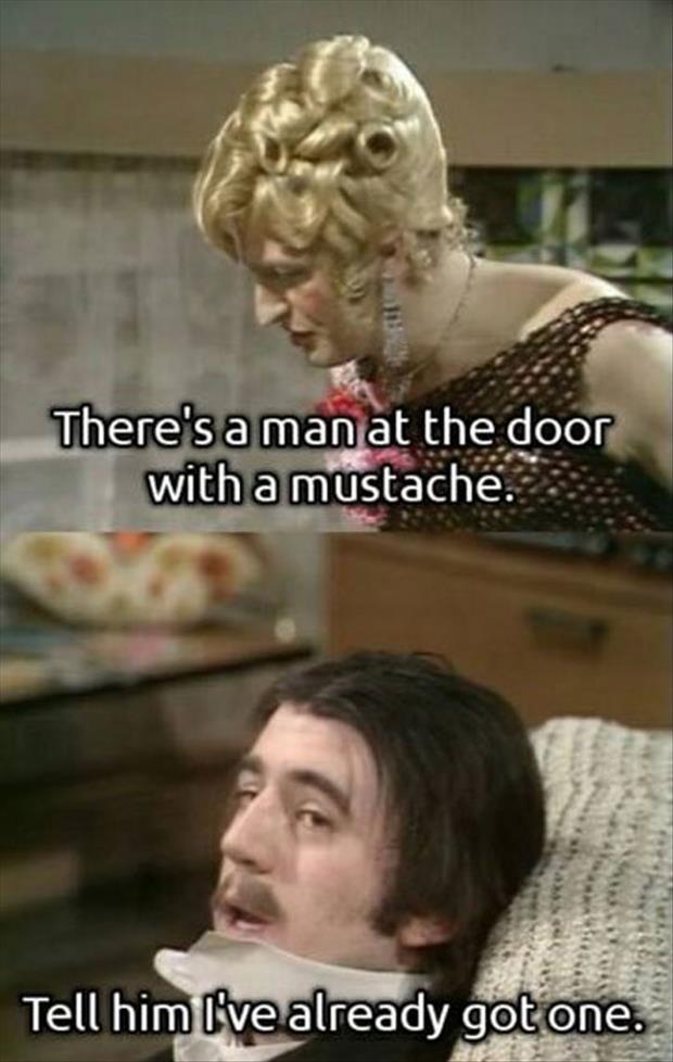 man at the door