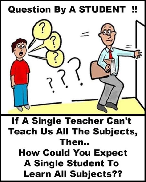 one teacher