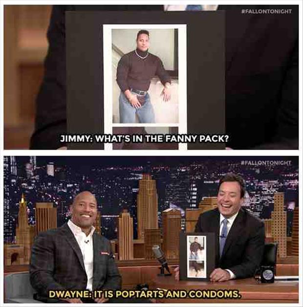 the rock in a fanny pack