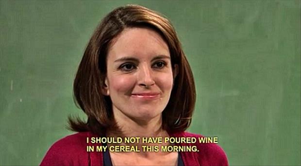 wine in my cereal