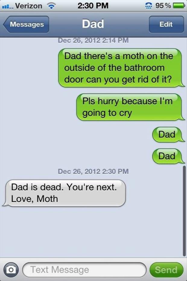 a dad kills the moth