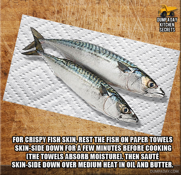 crispy fish skin tip Dump Kitchen Secrets