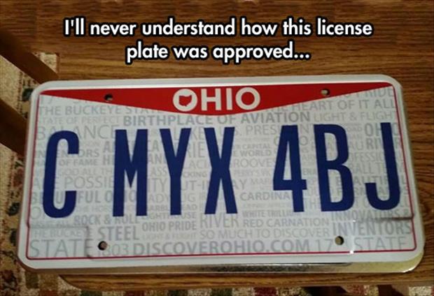 funny license plates