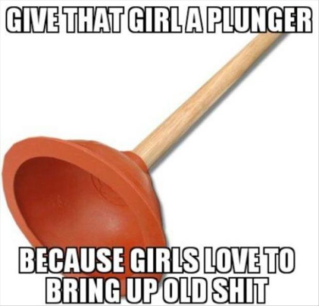 give a woman a plunger