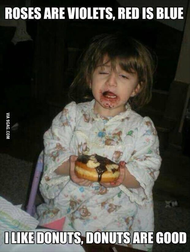 kid loves donuts