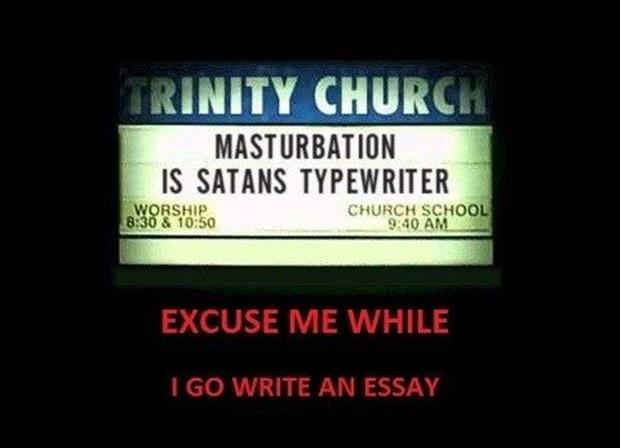 masturbation is satan's typewriter