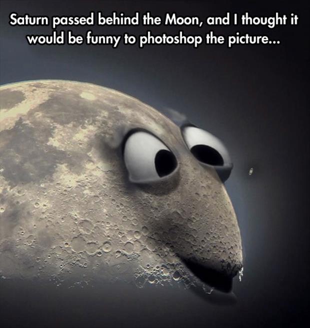 saturn passed behind our moon