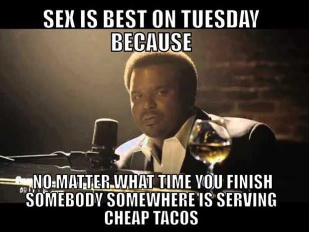 sex is best on tuesdays