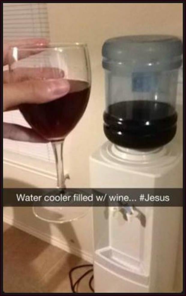 water cooler filled with wine