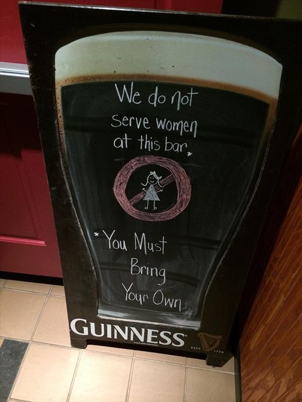 we do not serve women at this bar