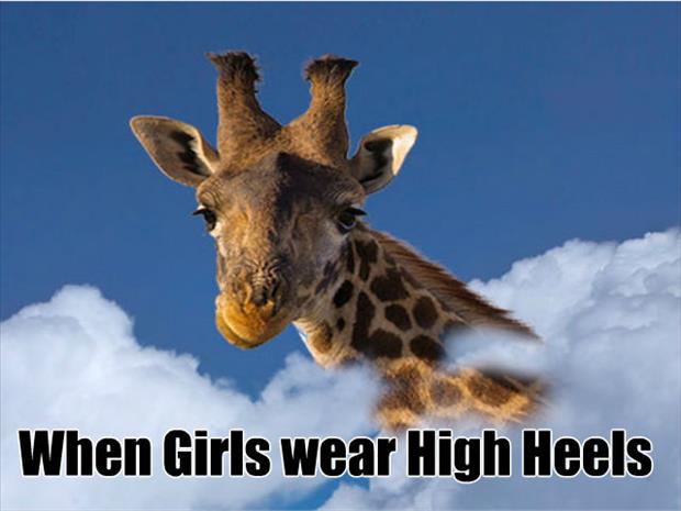 when a woman wears high heels