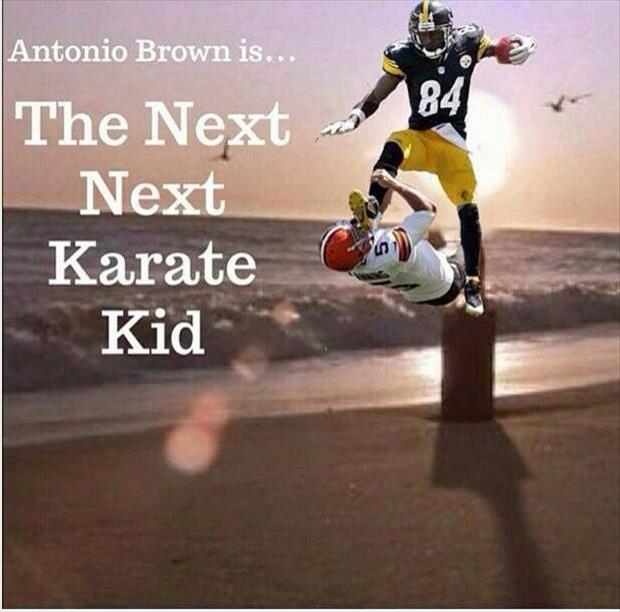 Antonio Brown Kicked punter (4)